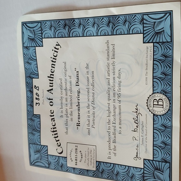 Bradford Exchange Princess Diana Plate. - Picture 4 of 4